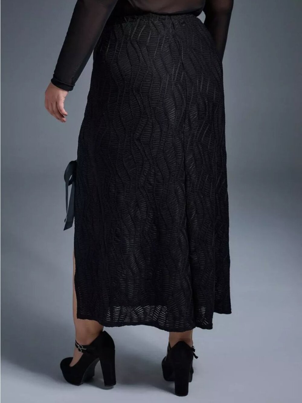 Nightfall Lace-Up Maxi Skirt   Torrid Plus 2x 3x - Picture 2 of 3